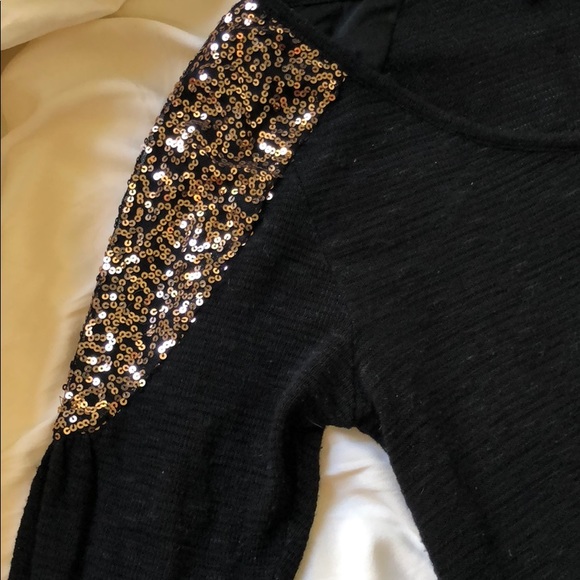 Rose Gold Sequin Sweater - Picture 3 of 6